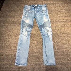 KDNK Distressed Biker Jeans – Men’s Size 32 – Streetwear